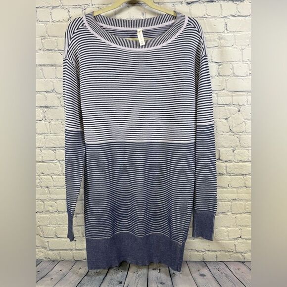 Anthropologie Dresses & Skirts - Daily Practice by Anthropologie Knit Mini Dress Striped Coastal Cozy Lounge XS